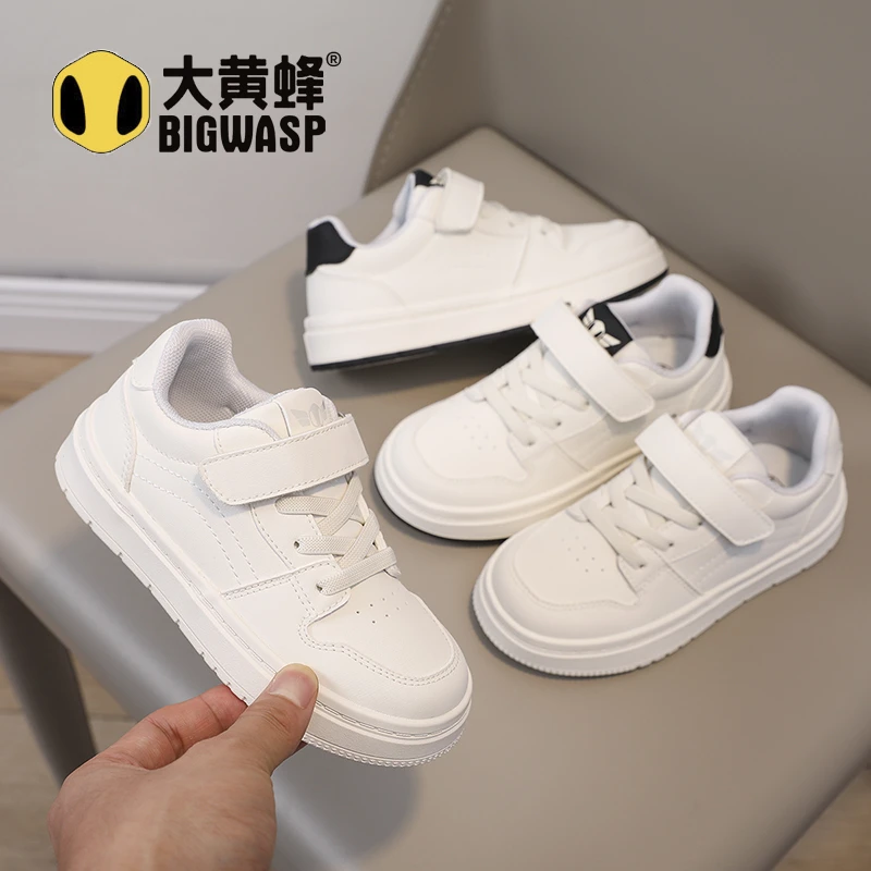 大黄蜂秋季新款校园小白鞋儿童板鞋男女童运动鞋户外跑步鞋百搭潮