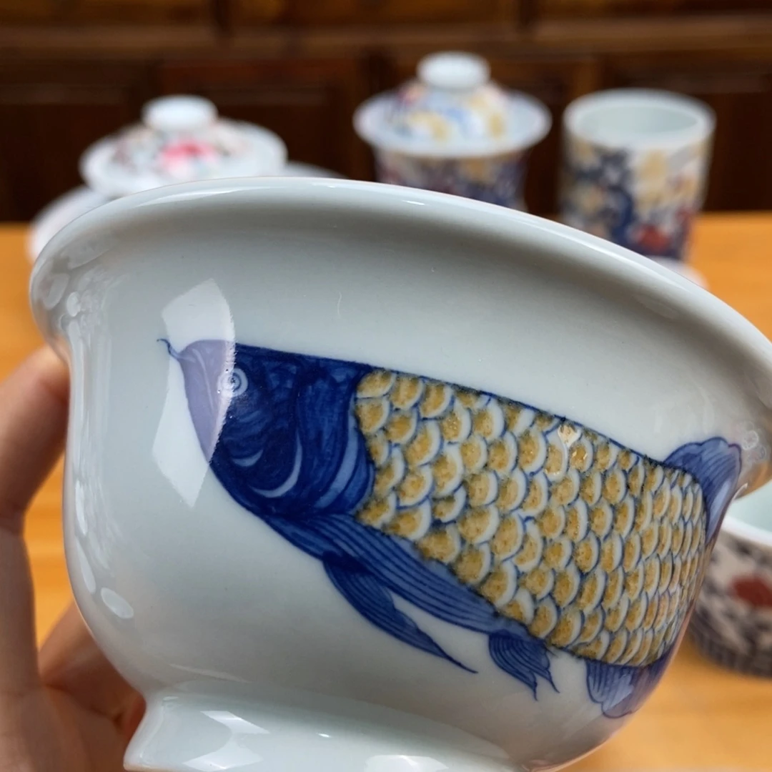 手绘现代茶具非古董