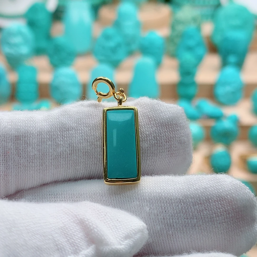 绿松石银S925镶嵌配饰