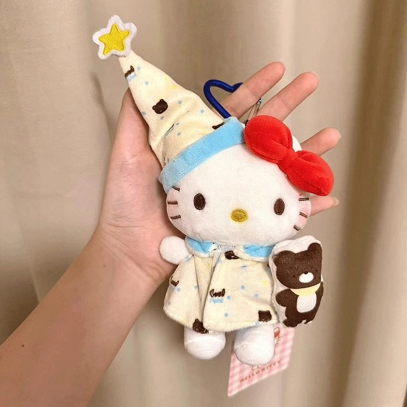 可爱hellokitty玩偶包包挂件睡衣款kt猫毛绒公仔娃娃书包挂饰礼物
