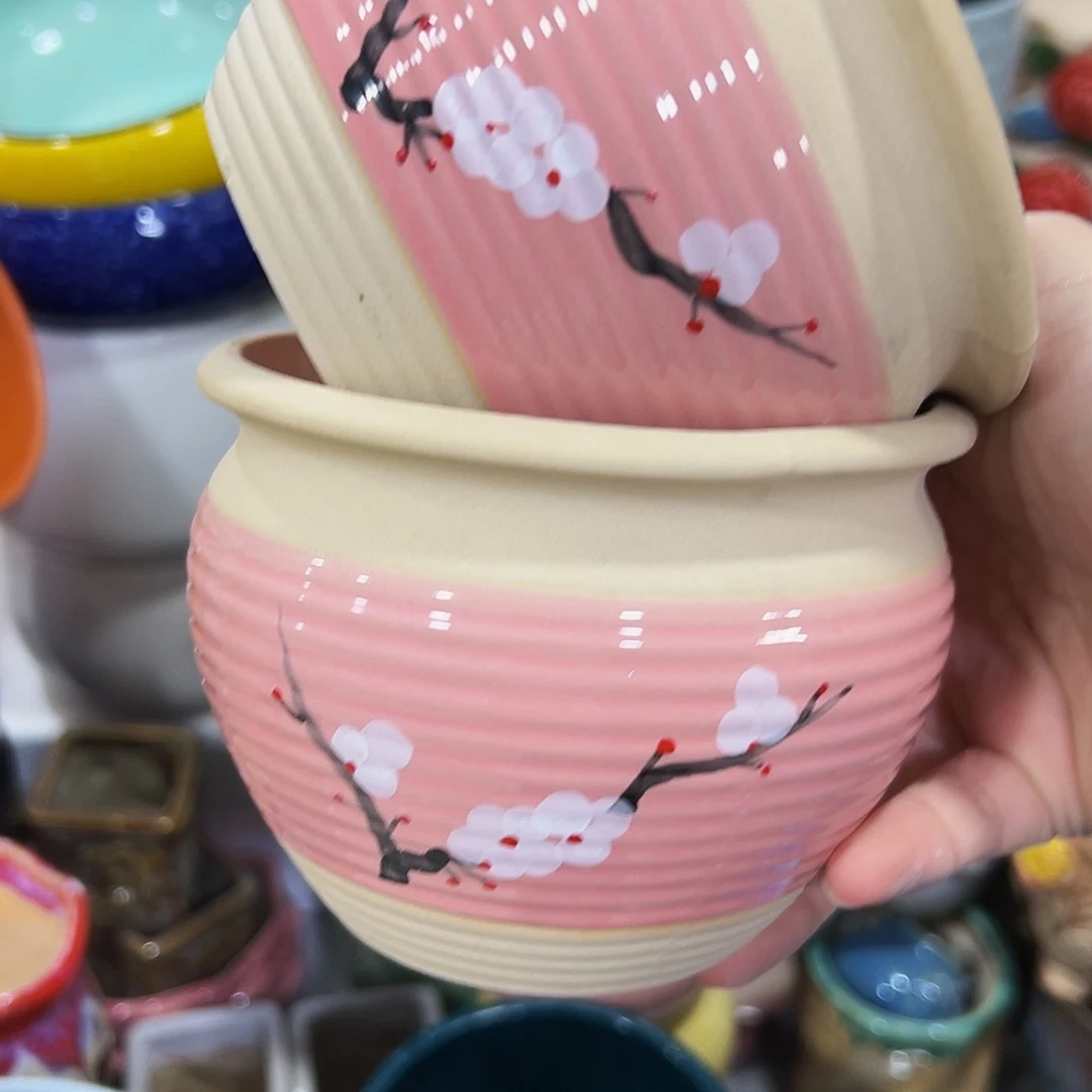 外贸尾单陶瓷花盆凑单10米包邮