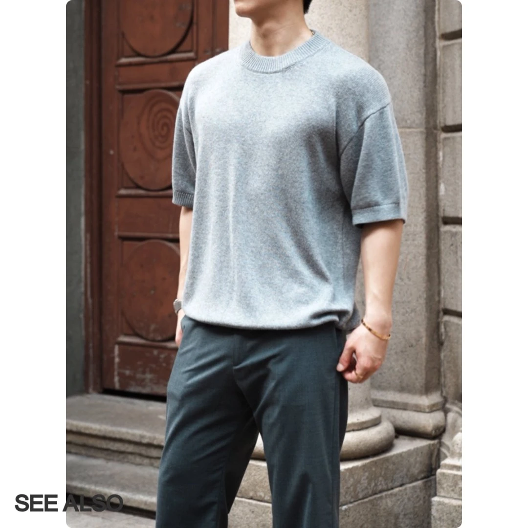 SEE ALSO 『Cashmere』新贵老钱舒适圆领羊绒羊毛针织衫短袖SA120