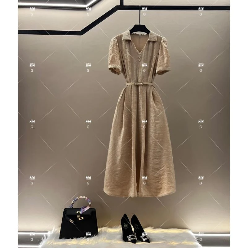 【露露】设计师轻奢法式印花女士连衣裙 GS-57289
