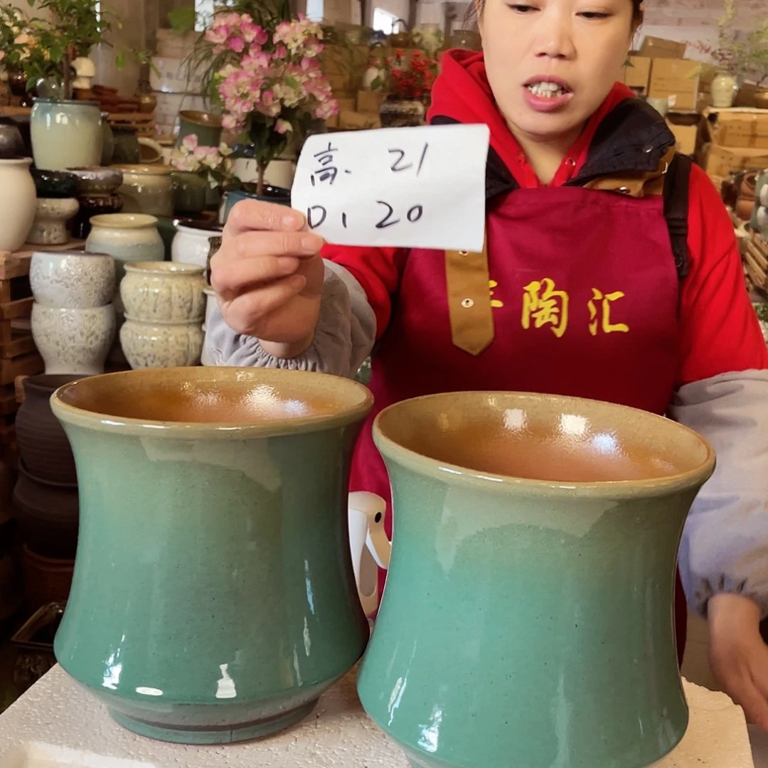 紫砂花盆高度20口径21