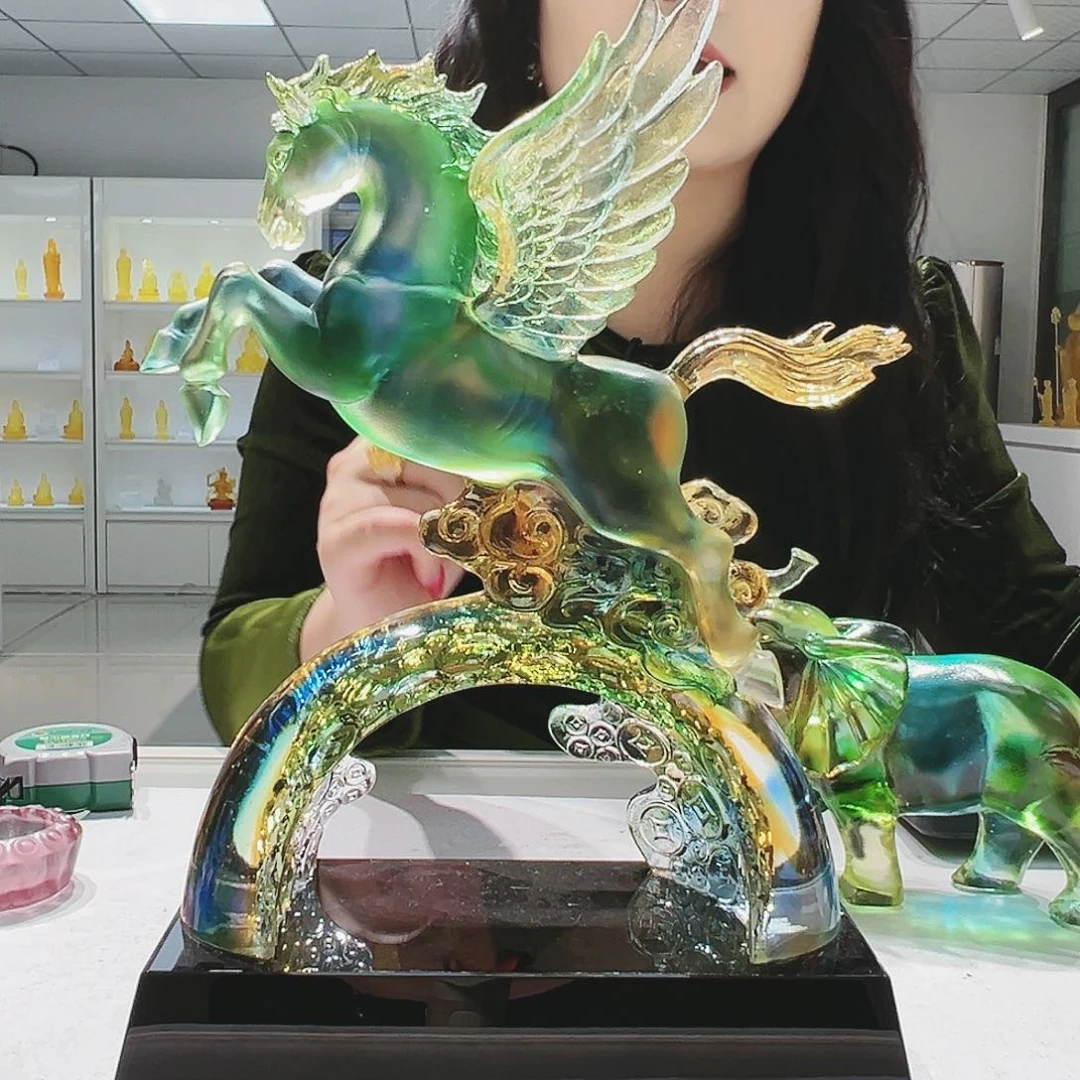 【闪购商品】手工艺品琉璃骏马飞腾
