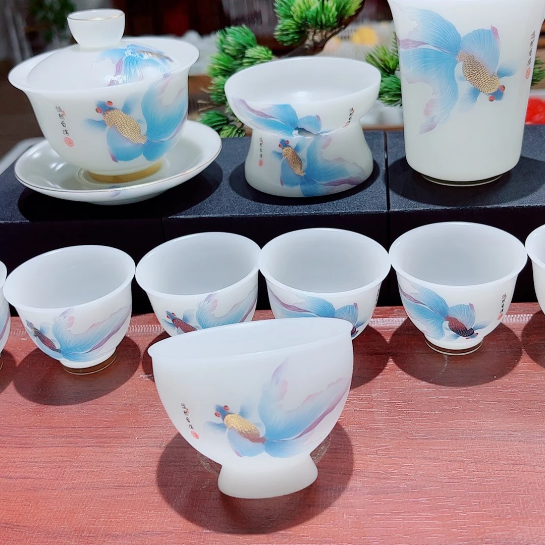 陶瓷素烧璞玉160cc加6杯套礼盒