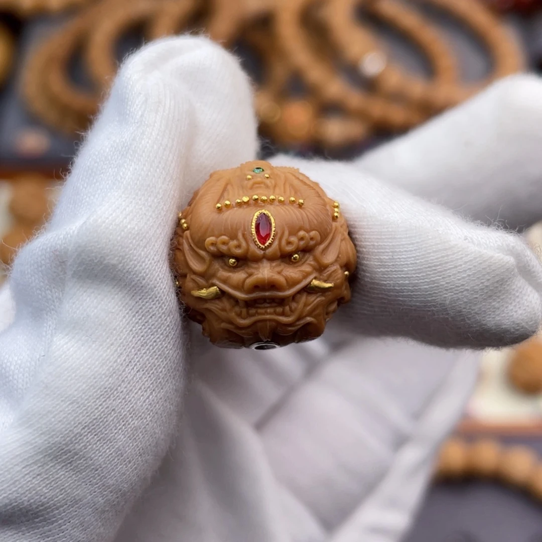 猴头核桃吊坠满工九面大威德金刚