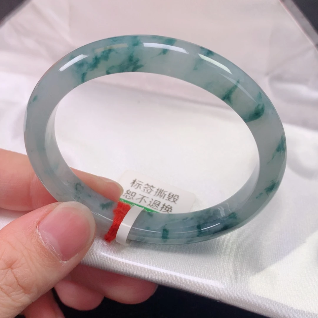 未镶嵌手镯翡翠缅甸天然翡翠手镯52贵妃
