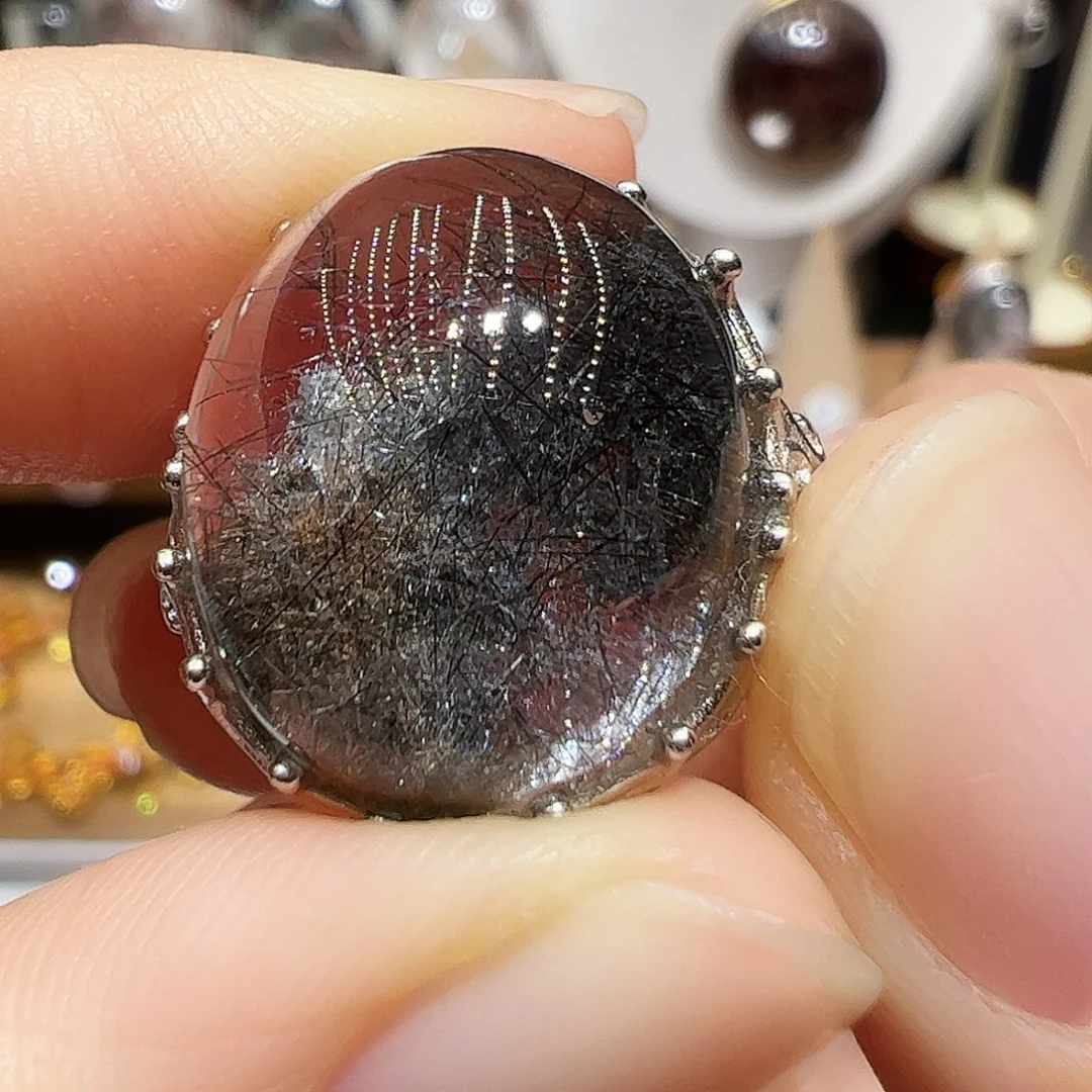 王***微珠宝半成品水晶银S925镶嵌