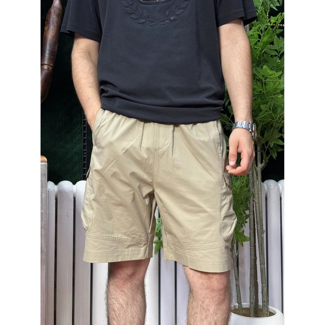 2025年爆款夏季薄款男士短裤百搭潮流修身高弹男款