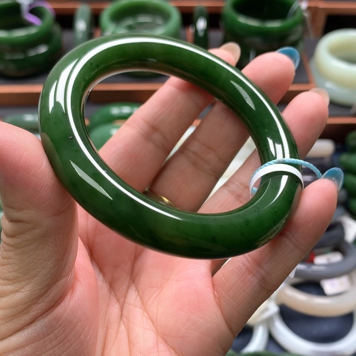 【闪购商品】未镶嵌手镯和田玉（碧玉）13