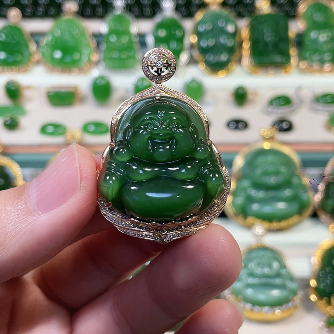 和田玉（碧玉）未镶嵌颈饰29mm