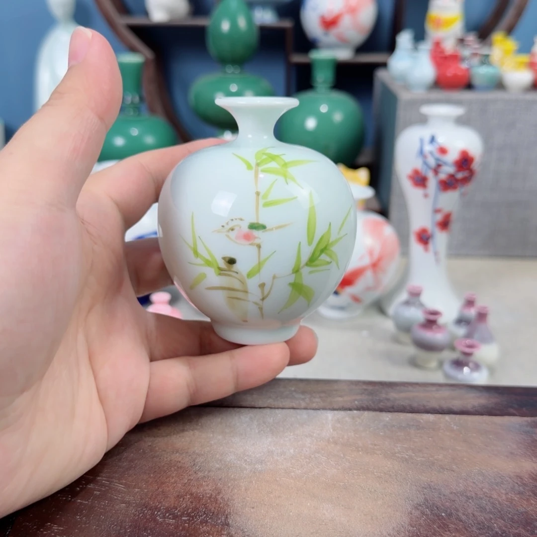 陶瓷手工小花器摆件