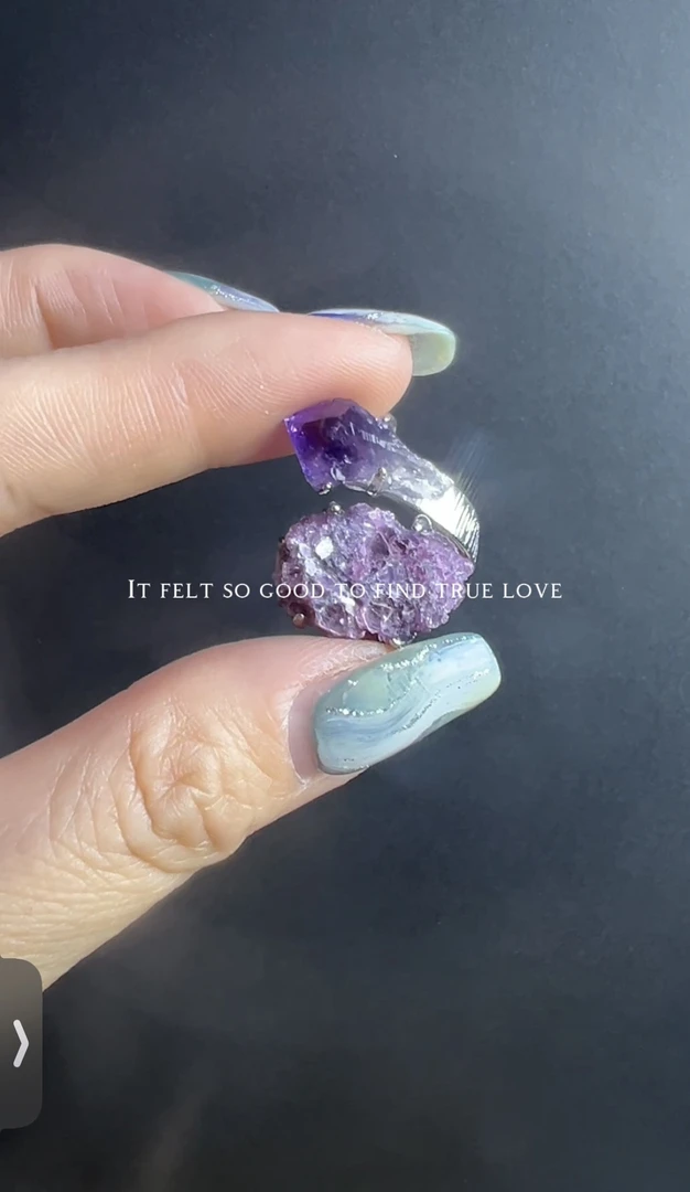 铜合金戒指 小众设计原石原矿手作一枚开口可调节不退不换指环