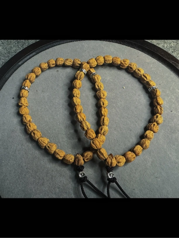 柏香情侣手链百香籽情侣手持大尺寸9mm红芽深坑