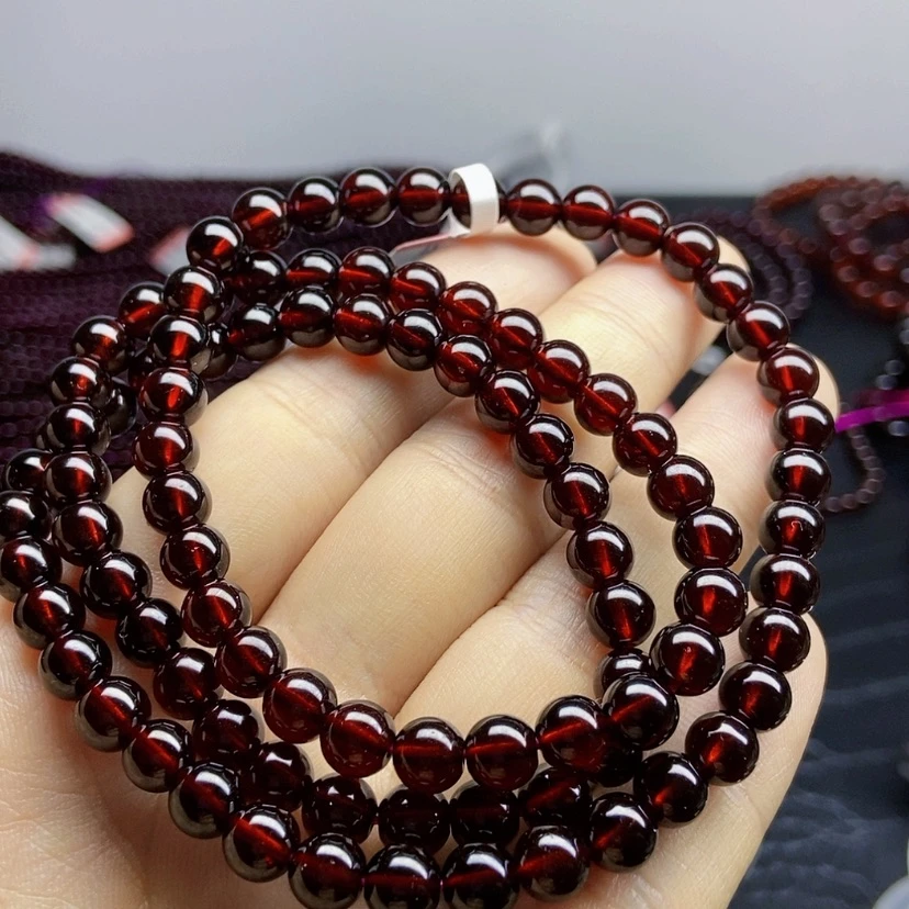 【闪购商品】石榴石手链未镶嵌6.5毫米