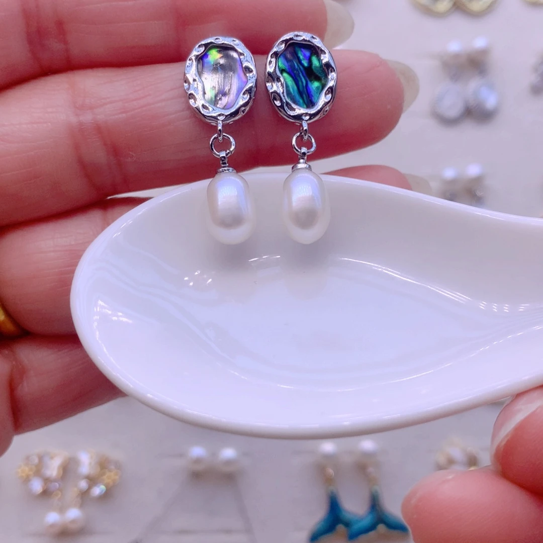 耳饰合金淡水珍珠