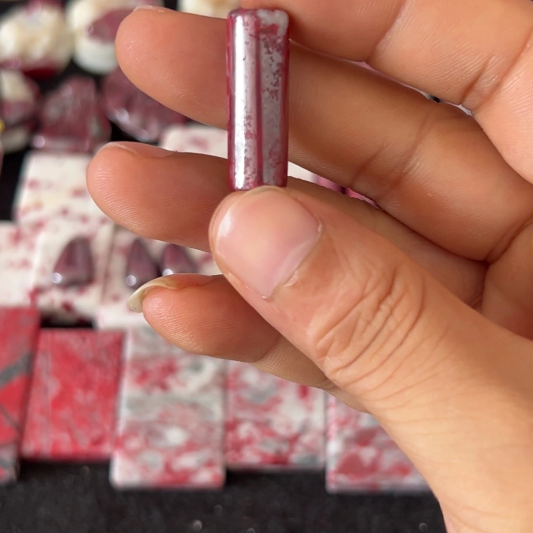 天然辰砂原矿桶珠