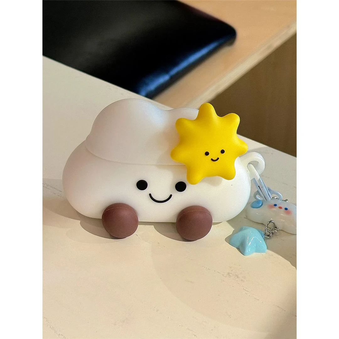 卡通jellycat云朵太阳Airpods4耳机保护壳新款适用苹果蓝牙耳机套