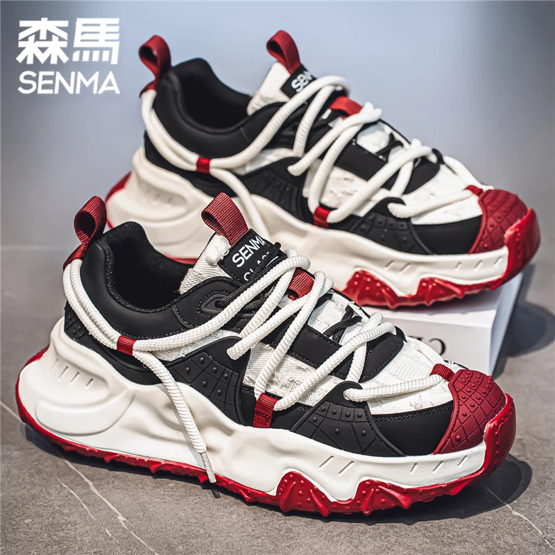 SENMA/森马男鞋秋季透气老爹鞋男增高运动鞋男款厚底鞋子男士休闲