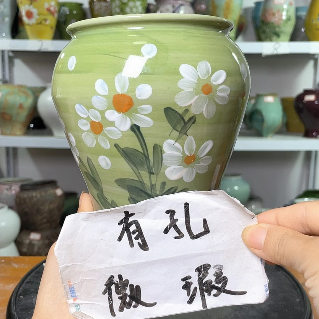 景德镇陶瓷花盆微瑕236
