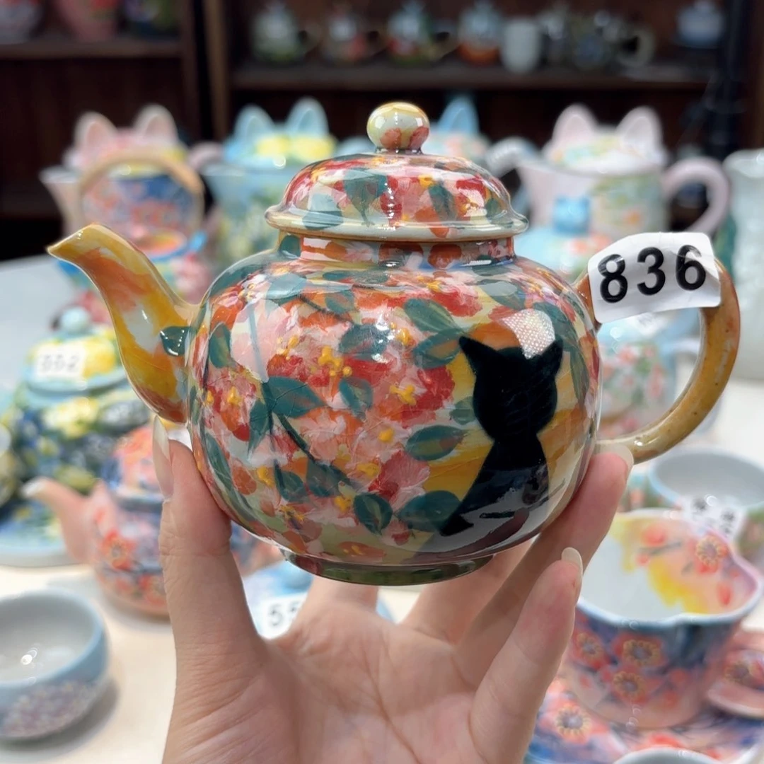 景德镇手绘高温釉下彩陶瓷茶具