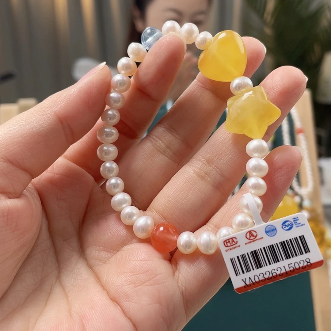 未镶嵌琥珀裸石蜜蜡手链