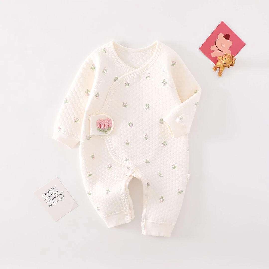 童泰【断码】新生婴儿连体衣52码宝宝夹棉睡衣新生儿衣服秋冬加厚