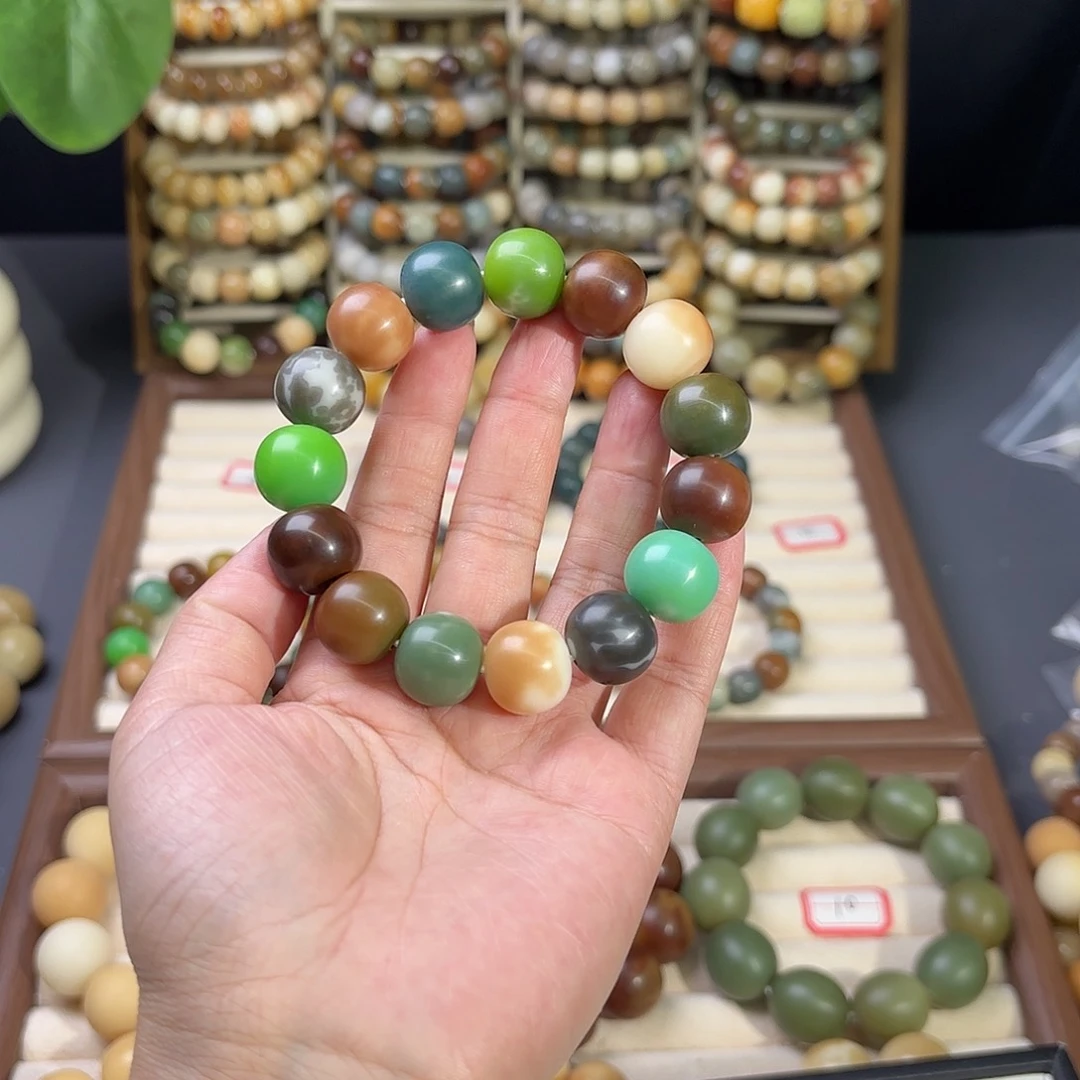 菩提根/象牙果手串圆**滚卡16干磨不退不换