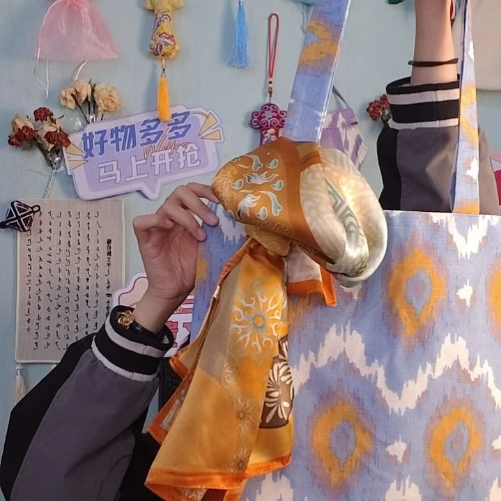 蚕丝锦纶帆布艾德莱斯女士包包