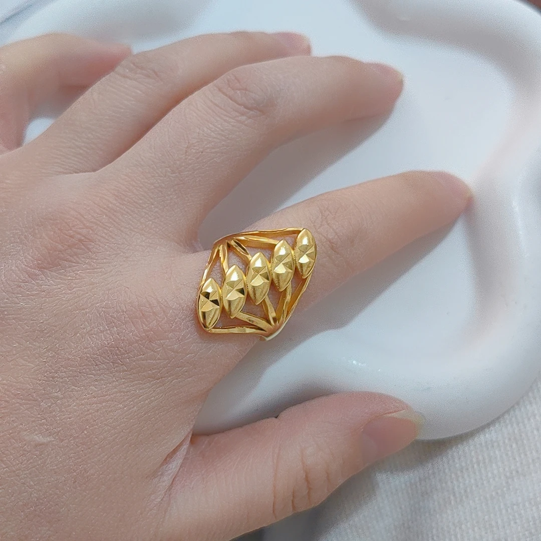 铜合金戒指 【B482】时尚开口 简约百搭戒指 防金色 久不掉色