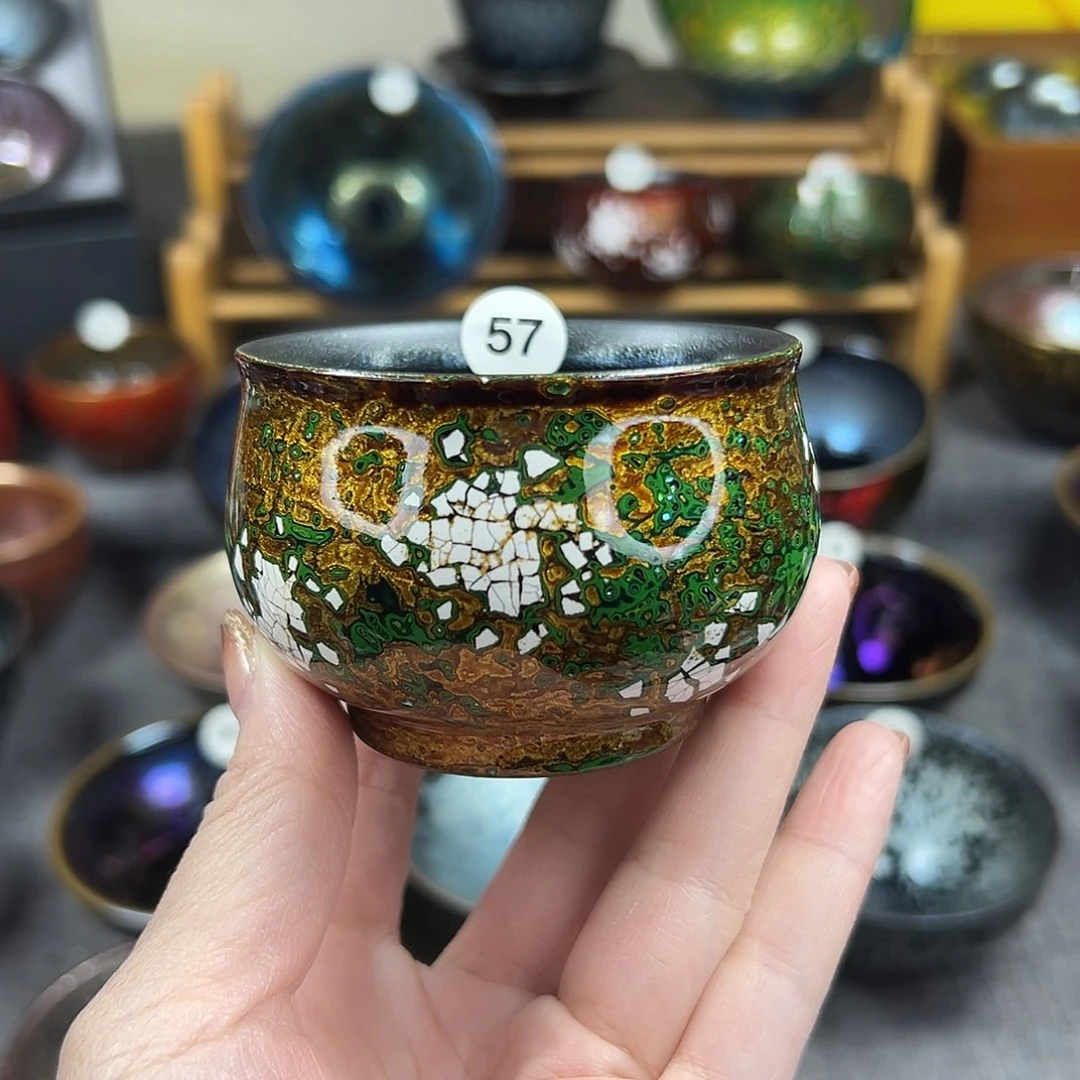 茶盏大漆翡翠绿手工