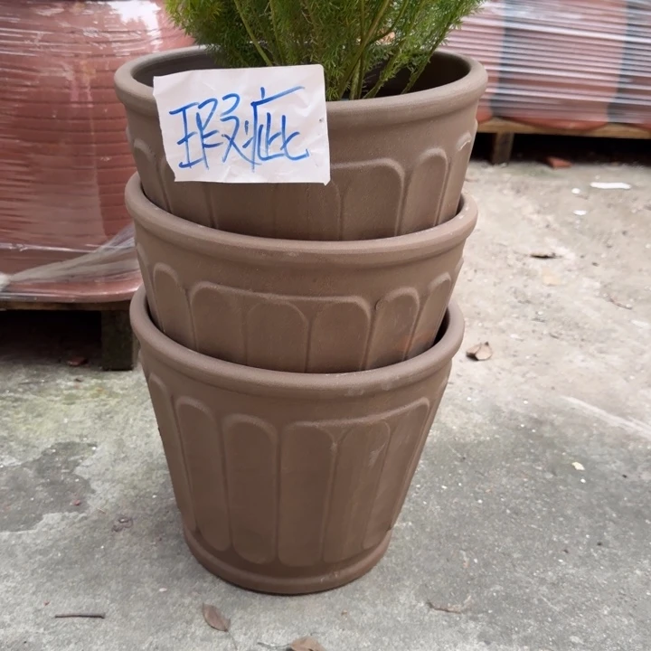 *****紫砂花盆口30高25宜兴紫砂瑕疵花泥