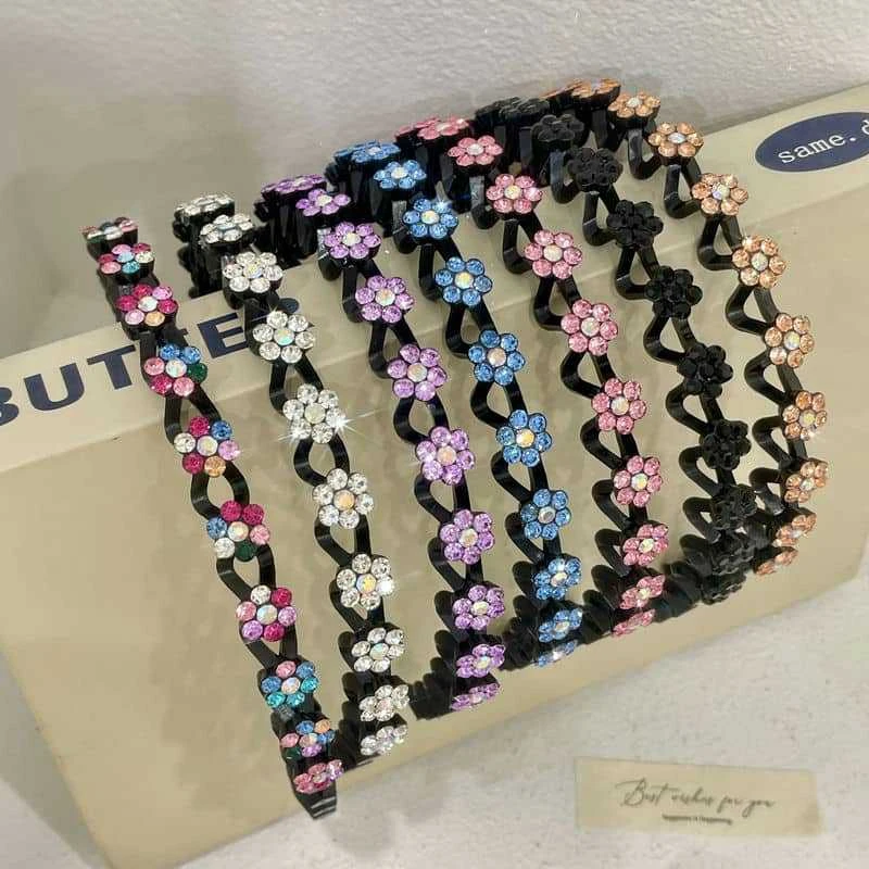 韩版超仙气头箍水钻碎发发箍洗脸女头发饰夏天编发发卡盘发神器