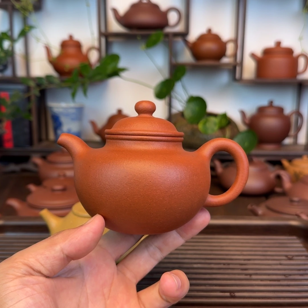茶壶紫砂仿全手工红黄泥掇球壶