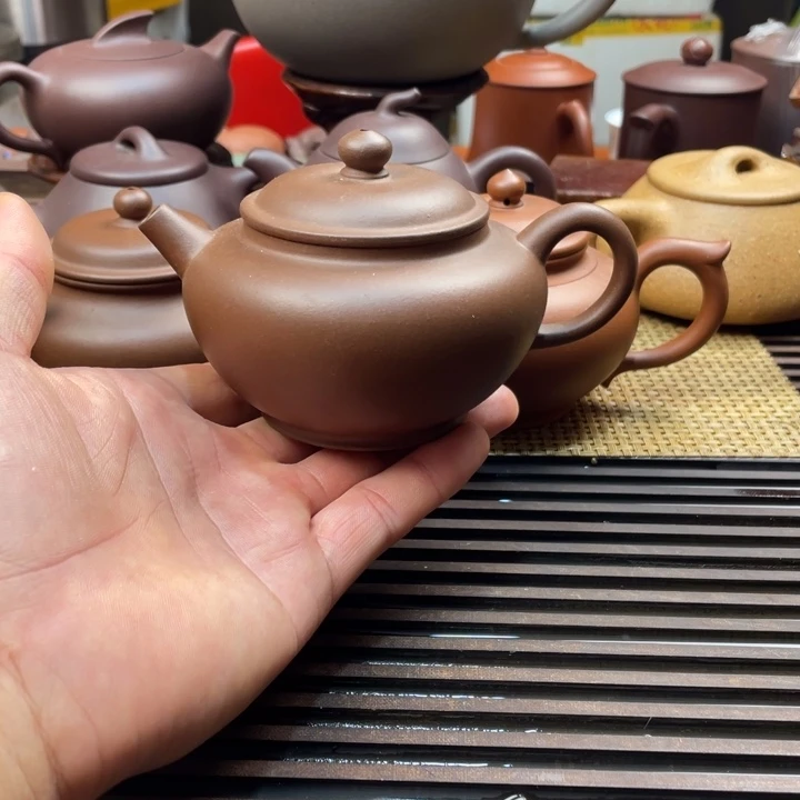 茶壶紫砂紫泥手工制作