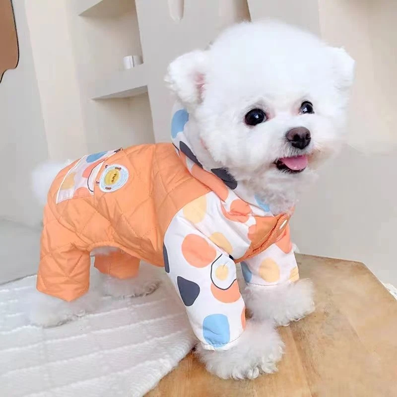 防风御寒狗狗四脚棉服泰迪博美宠物雪纳瑞狗衣服冬柴犬加绒秋冬款