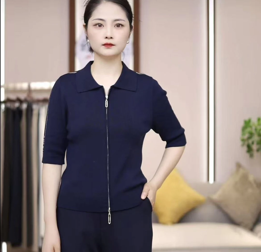 11206设计感拉锁百搭小衫