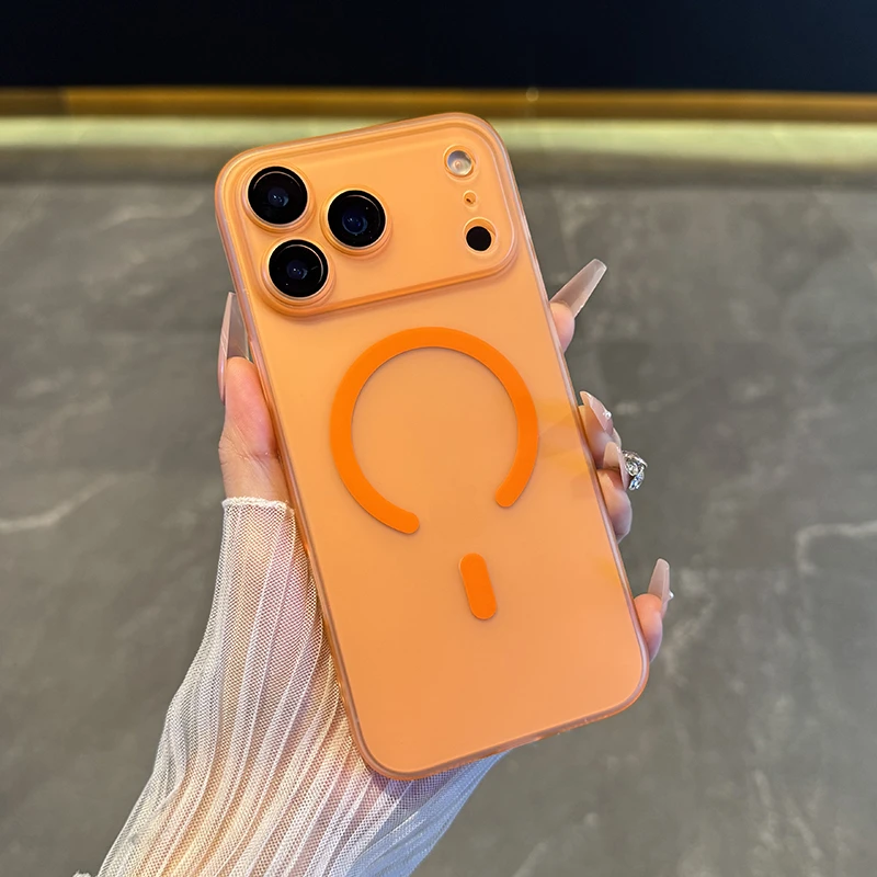 适用苹果17promax手机壳新款磁吸磨砂iPhone17镜头全包防摔保护套