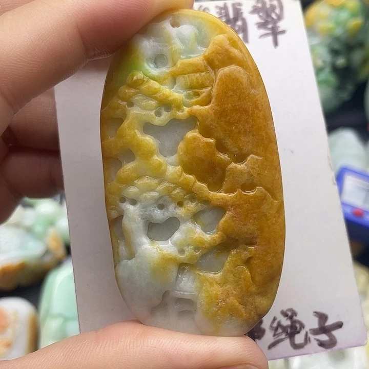 颈饰未镶嵌翡翠天然翡翠