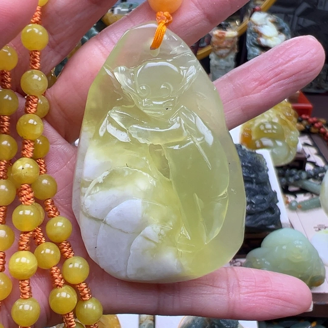 岫玉未镶嵌挂件挂件