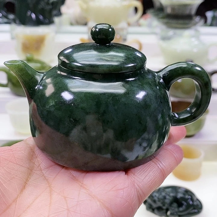 未镶嵌和田玉挂件茶壶130ml