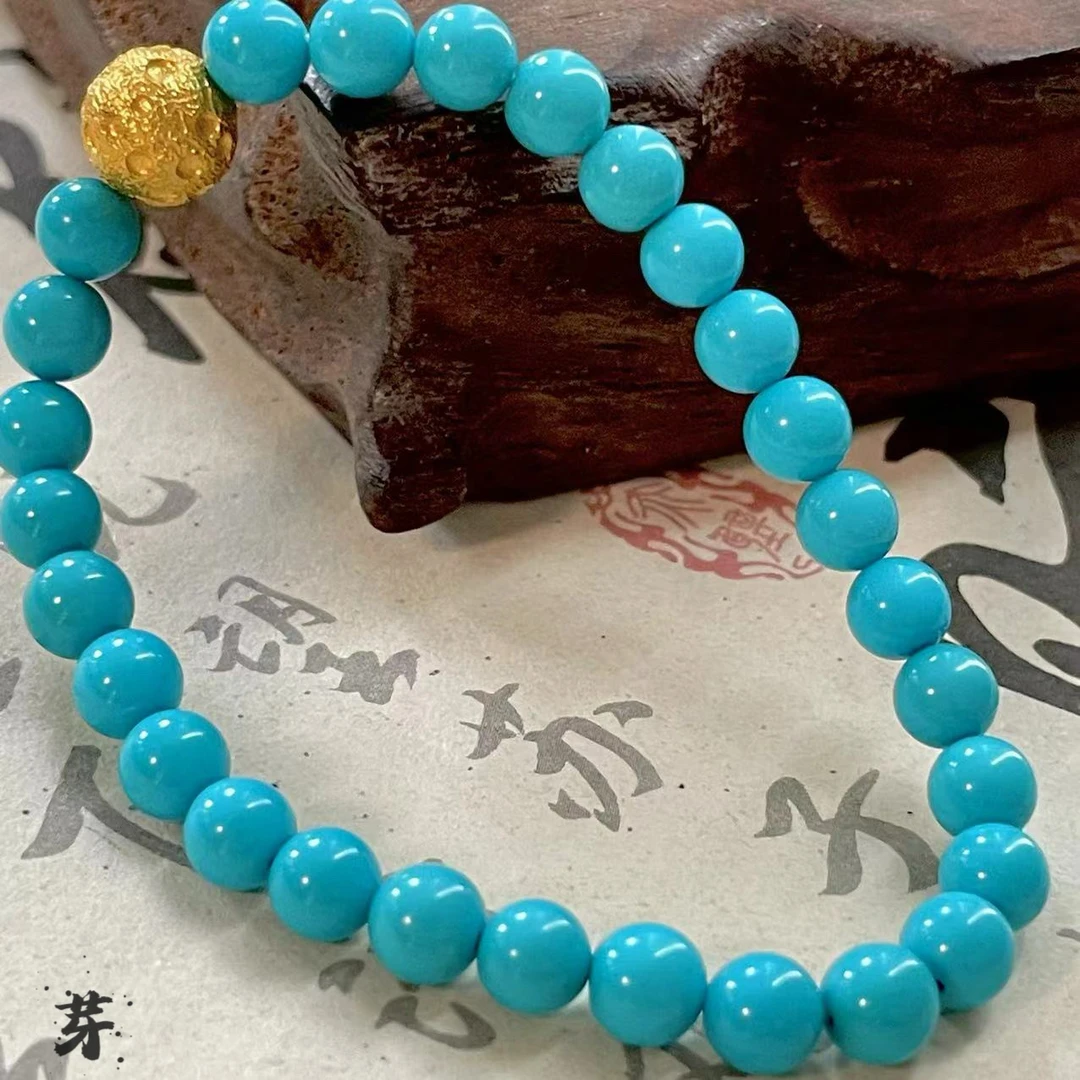 美松●18K金镶嵌绿松石手链多样发其一#8915