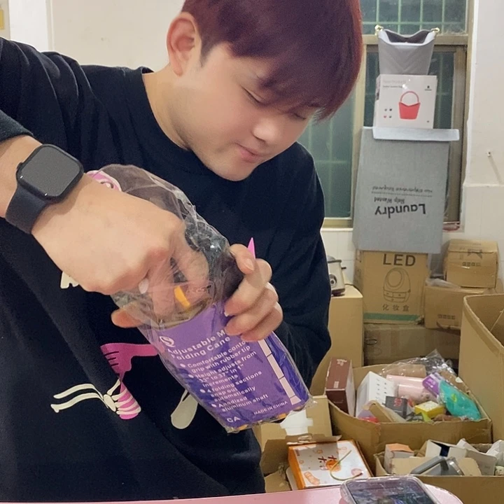 外贸原单铝合金登山杖