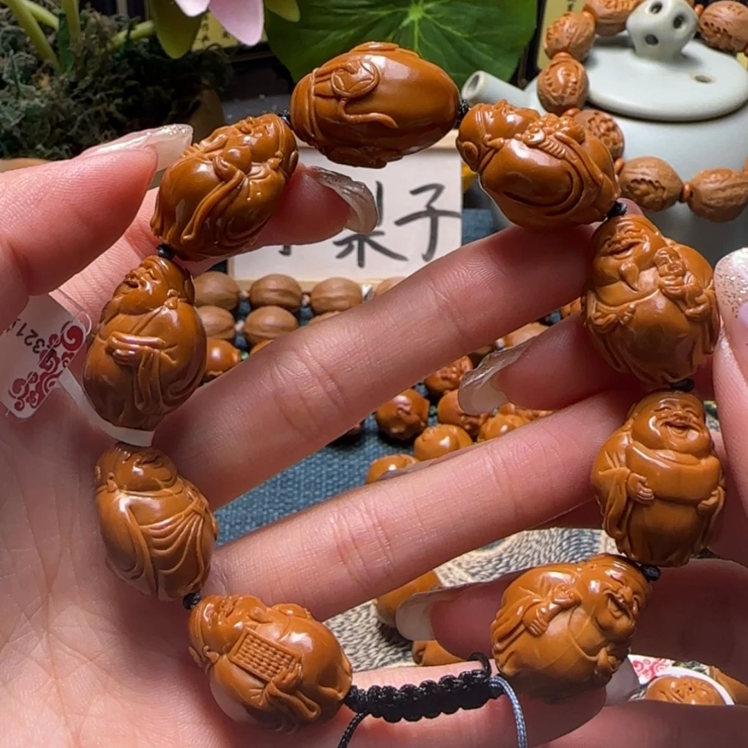 【闪购商品】橄榄核把件站立童子财神