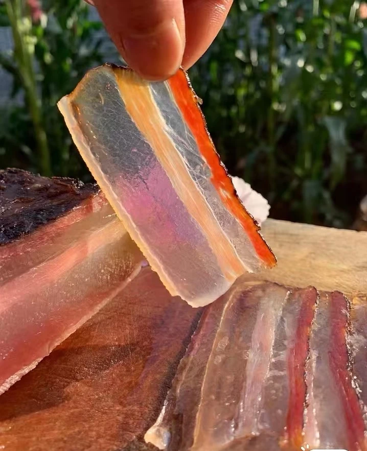 【直播现称】湖南茶树壳柴火烟熏五花肉水晶腊肉烟熏腊肉湖南特产