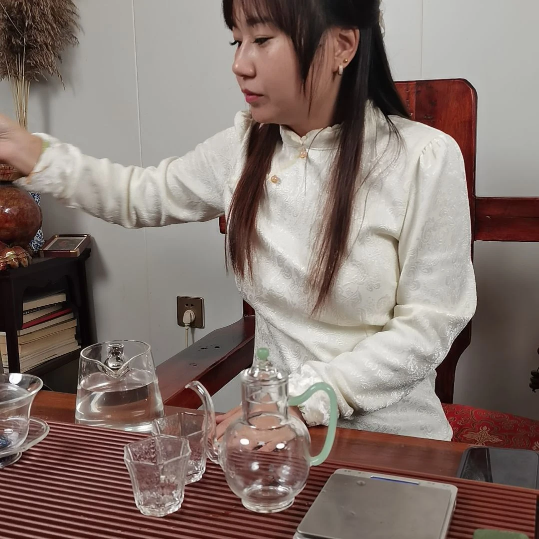 手柄款高硼硅玻璃鸿囍壶配两支小杯