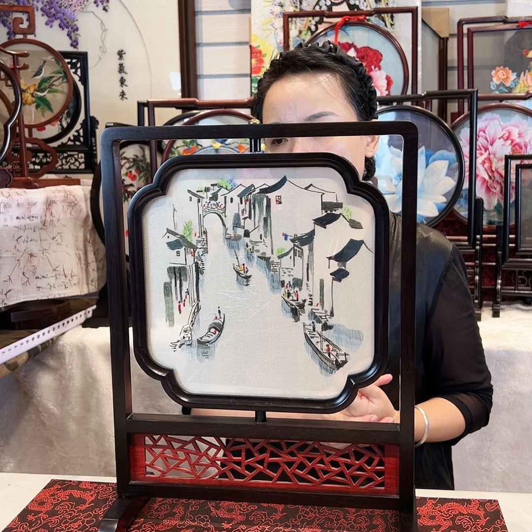 织绣苏绣摆台手工