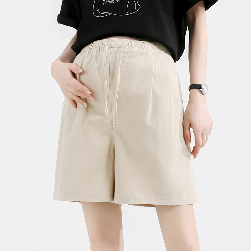 孕妇纯棉短裤2024新款阔腿薄款女外穿时尚宽松无托腹夏季运动夏天