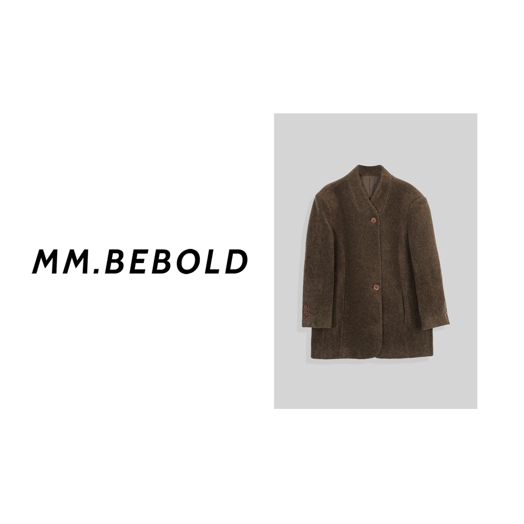 【妙姐精选】芝誉 复古百搭毛呢西装外套XS561